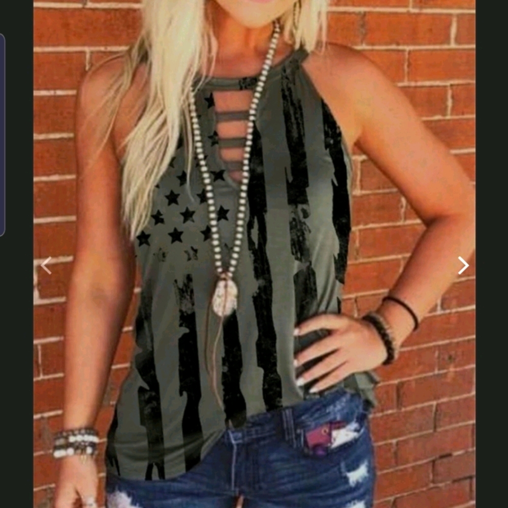 Stars & Stripes Hollow Tank - Picture 2 of 6